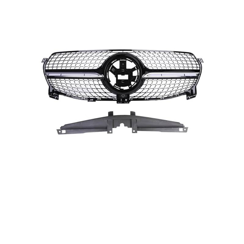 Haubengrill Für GLE Für Klasse W167 GLE350 GLE450 2020 Auto Front Racing Stoßstange Grille Obere Abdeckung Grill Kühlergrill Vorne(DiamondBlack Non A) von EVEKHAHHRB