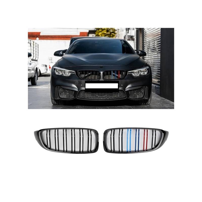 Haubengrill Für M4 F32 F33 F36 F80 F82 425i 430i 440i 435i 2013-2020 Glänzend Schwarz Front Niere Grill Kühlergrill Vorne(1-Color) von EVEKHAHHRB