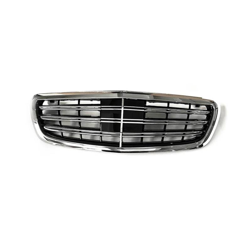 Haubengrill Für S-Klasse W222 S320 S400 S350 S500 S450 S600 2014-2019 Frontstoßstangengrill Haube ABS Grills Kühlergrill Vorne(Silvery) von EVEKHAHHRB