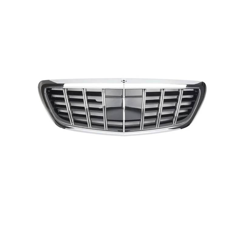 Haubengrill Für S-klasse W222 S500 S550 S600 2014-2020 Auto Front Einlass Grill Stoßstange Kühler Gitter Kühlergrill Vorne(Silver1) von EVEKHAHHRB