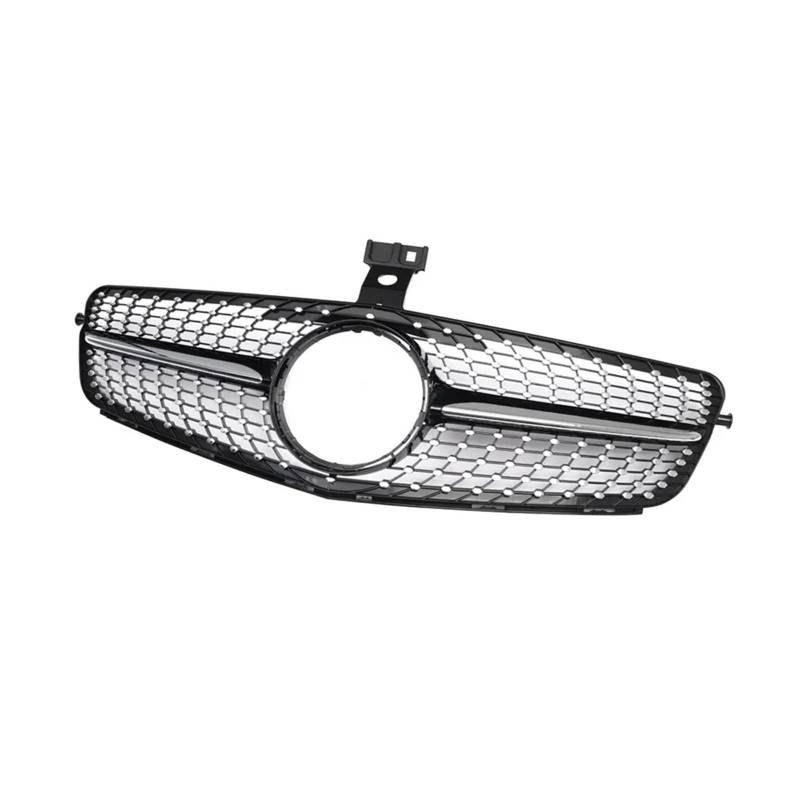 Haubengrill Für W204 C-Klasse 2007-2013 Für AMG Diamond Grille Schwarz Front Kühlergrill Kühlergrill Vorne von EVEKHAHHRB