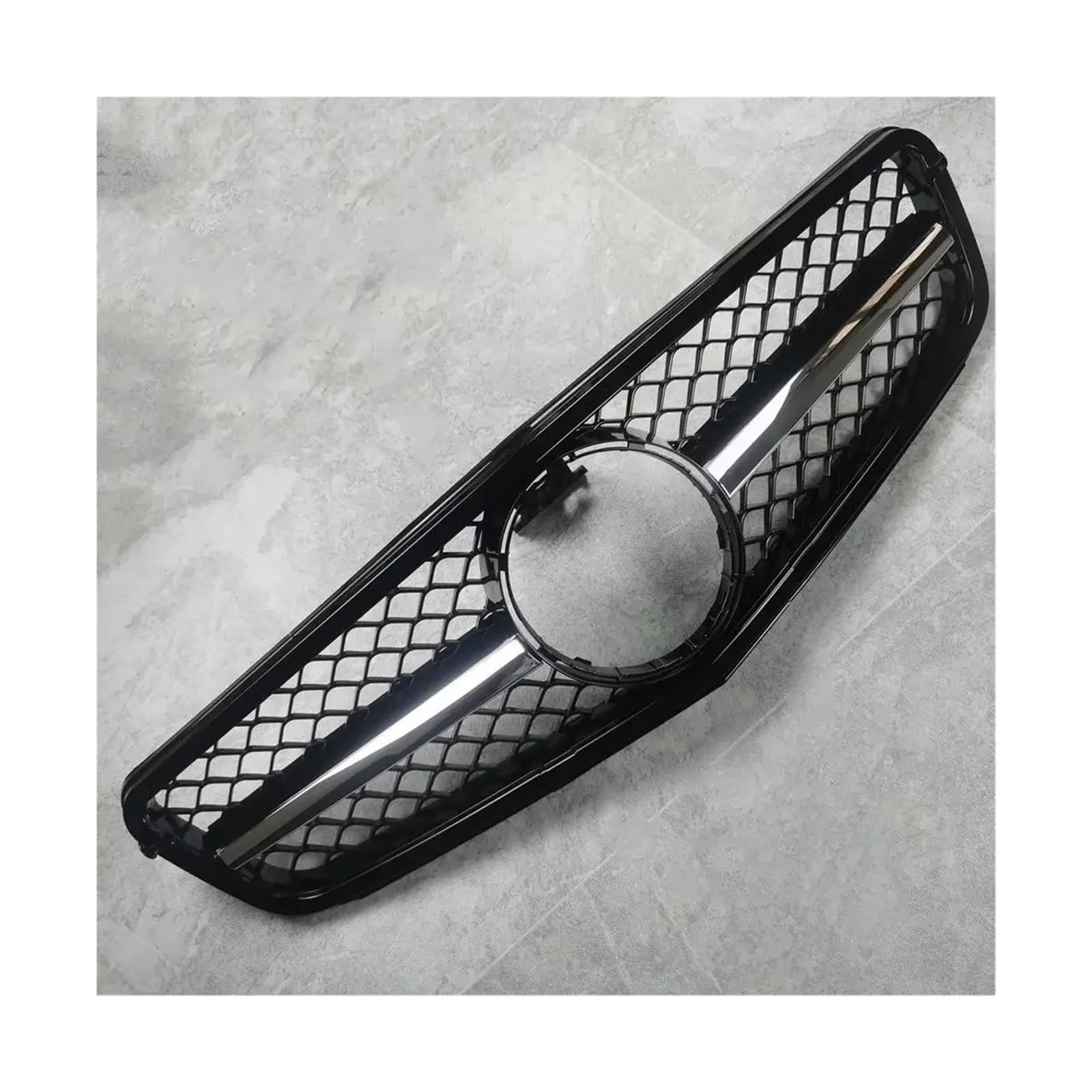 Haubengrill Für W204 C-Klasse 507 C63 C180 C200 C250 C230 C300 C350 2007-2014 Auto Stil Front STOßSTANGE Grill Kühlergrill Vorne(Sliver Black) von EVEKHAHHRB