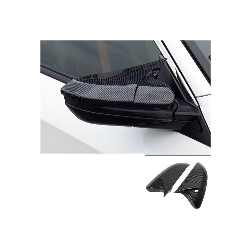 Rückspiegel Abdeckung 2Pcs Für Civic 10th 2016 2017 2018 2019 2020 Auto Rück Seite Spiegel Abdeckung Spiegelkappe(Carbon) von EVEKHAHHRB