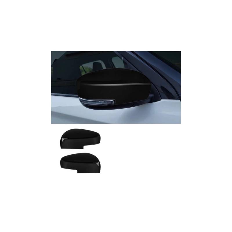 Rückspiegel Abdeckung 2Pcs Für Suzuki Für Swift 2017-2025 Auto Rückspiegel Kappe ABS Abdeckung Carbon Faser Spiegelkappe(ABS Black) von EVEKHAHHRB