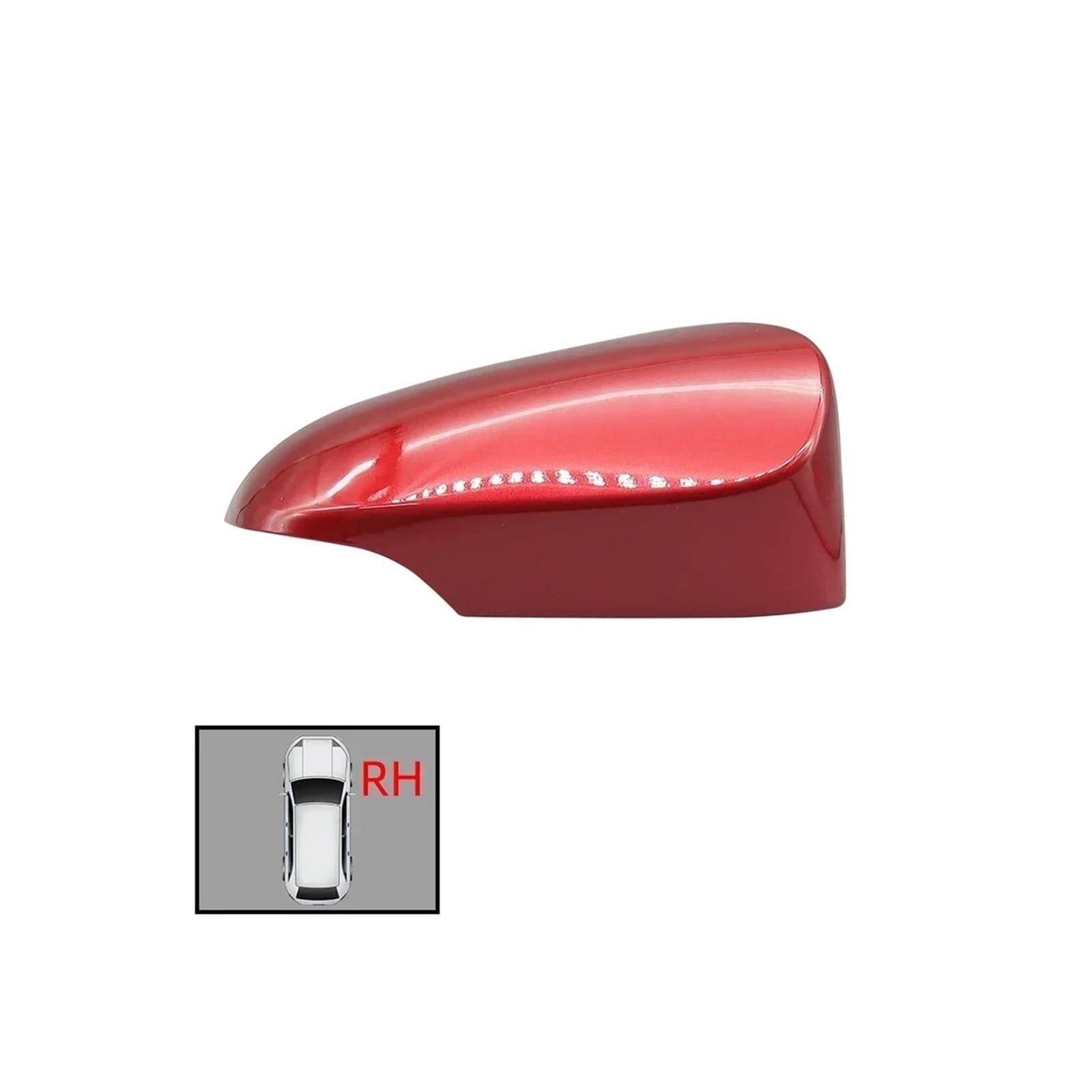 Rückspiegel Abdeckung 2Pcs Für Yaris 2012 2013 2014 2015 2016 2017 2018 2019 2020 Auto Externe Rück Abdeckung Spiegelkappe(Red RH) von EVEKHAHHRB