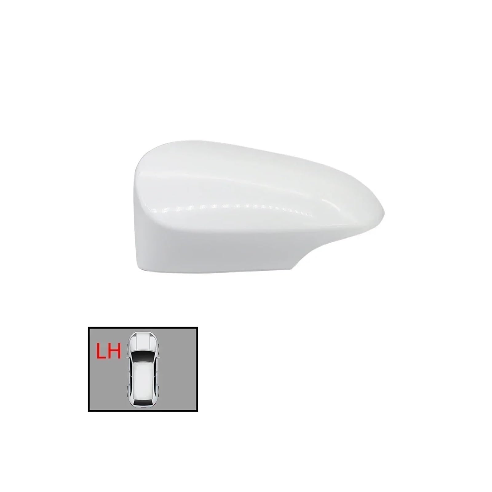 Rückspiegel Abdeckung 2Pcs Für Yaris 2012 2013 2014 2015 2016 2017 2018 2019 2020 Auto Externe Rück Abdeckung Spiegelkappe(Unpainted LH) von EVEKHAHHRB