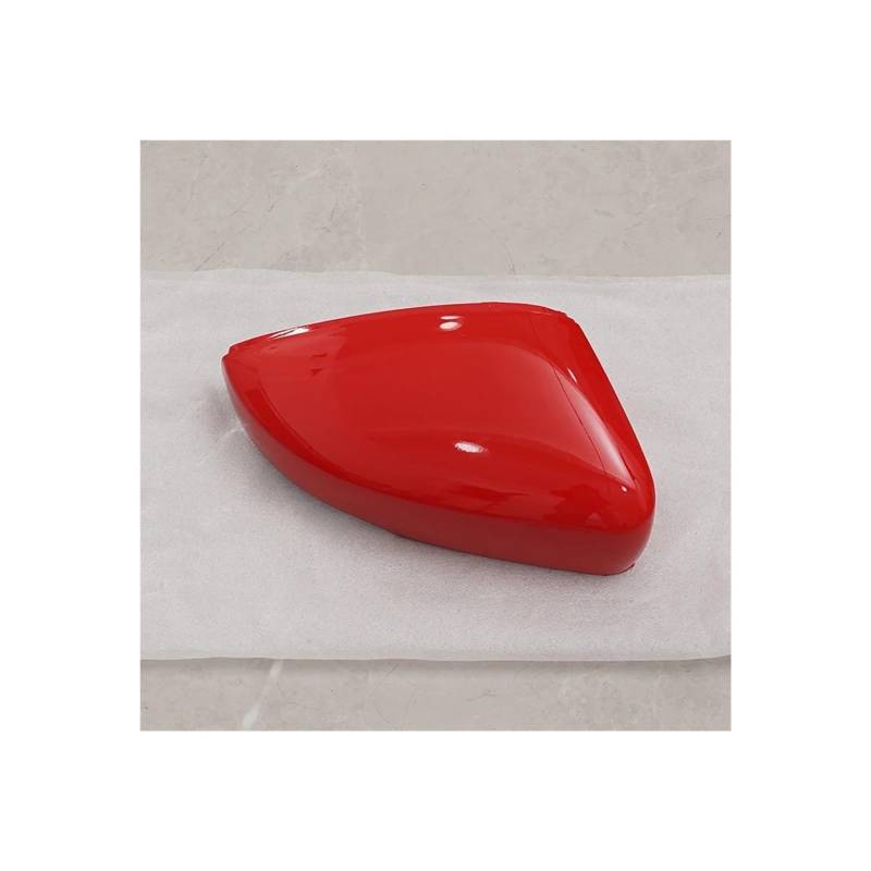 Rückspiegel Abdeckung Auto Für Polo MK5 6R 6C 2009-2017 Seite Rückspiegel Abdeckung Schwarz Spiegelkappe(Red Right) von EVEKHAHHRB