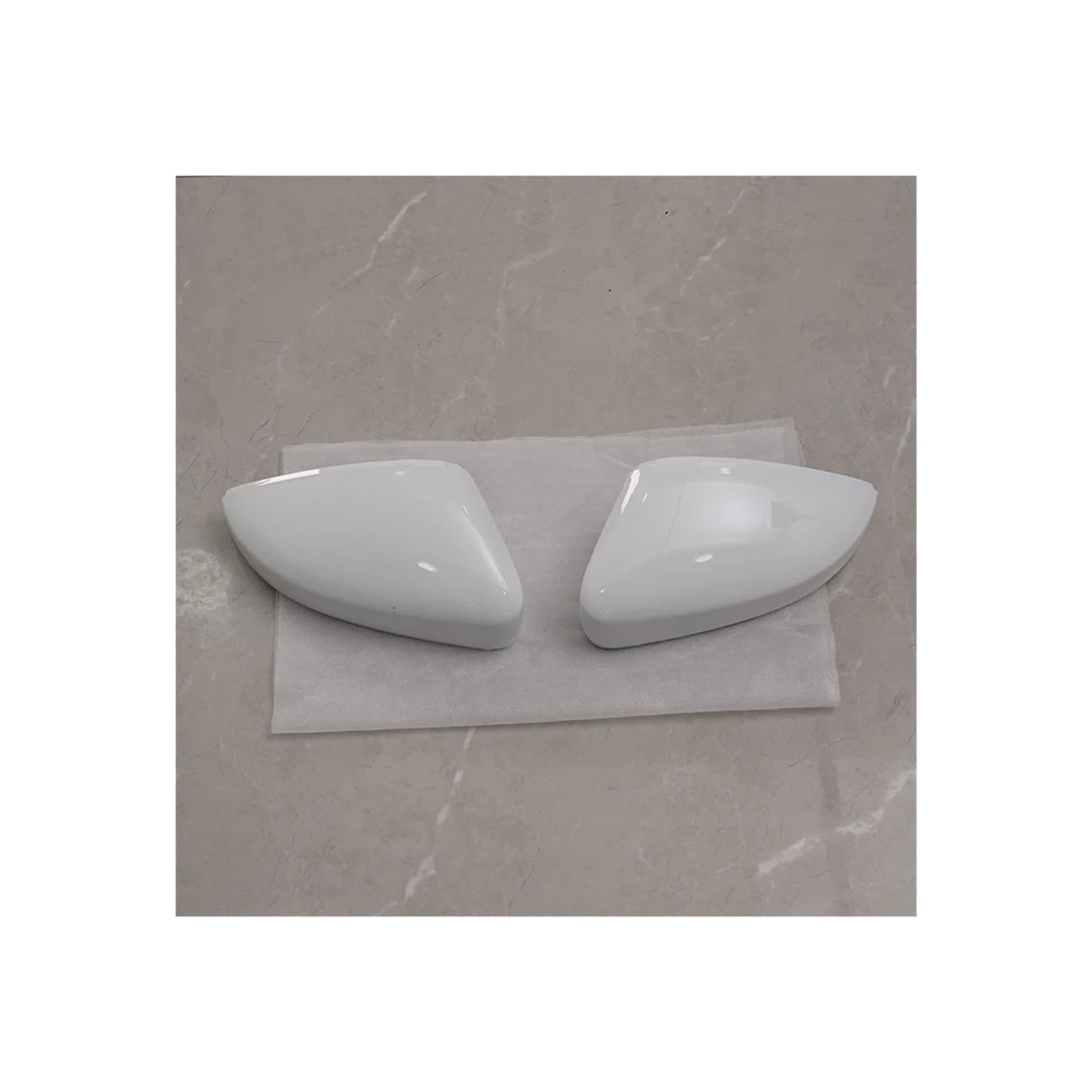 Rückspiegel Abdeckung Auto Für Polo MK5 6R 6C 2009-2017 Seite Rückspiegel Abdeckung Schwarz Spiegelkappe(White 1 Pair) von EVEKHAHHRB