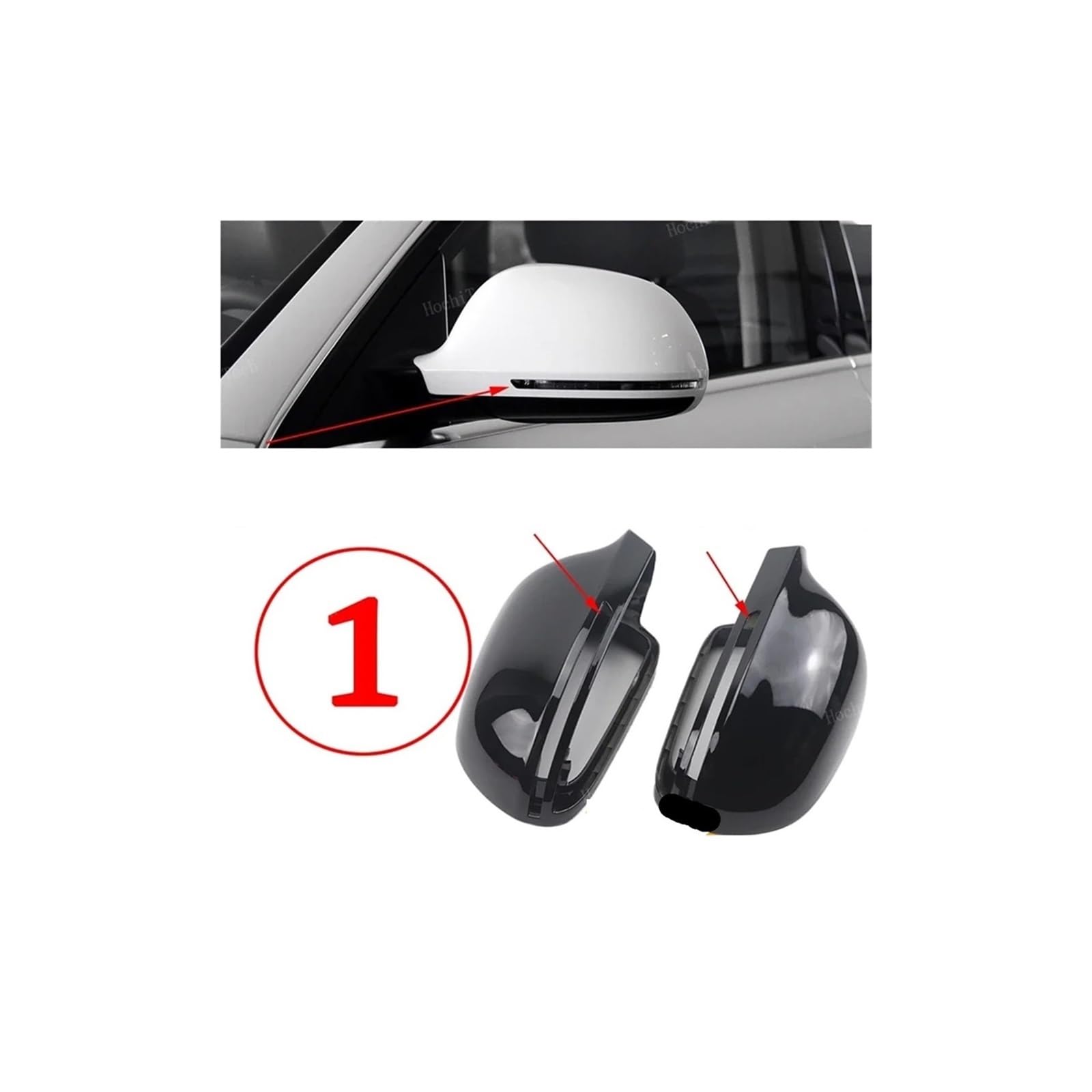 Rückspiegel Abdeckung Für A3 Für A4 Für A5 Für A6 Für A8 Für Q3 SQ3 S4 S5 S6 S8 RS3 RS4 RS5 B8 B8.5 8P Autospiegelabdeckung Carbon Spiegelkappe(1. Black) von EVEKHAHHRB
