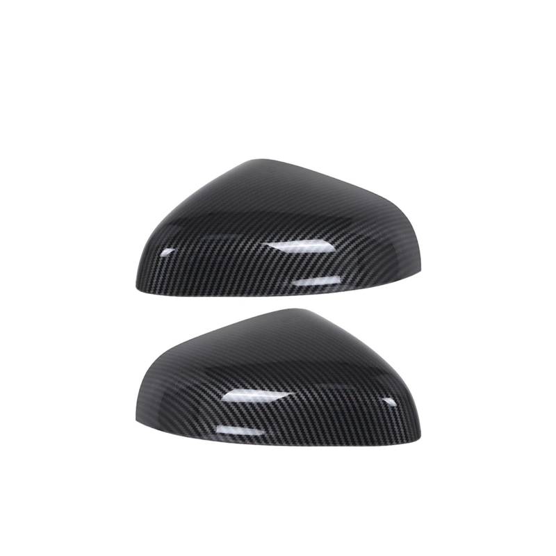 Rückspiegel Abdeckung Für Fiesta MK8 Für Puma 2018-2024 Auto Seitenflügel Rückspiegelabdeckung Kohlefaser Glänzend Schwarz Spiegelkappe(1pair Carbon Fiber) von EVEKHAHHRB