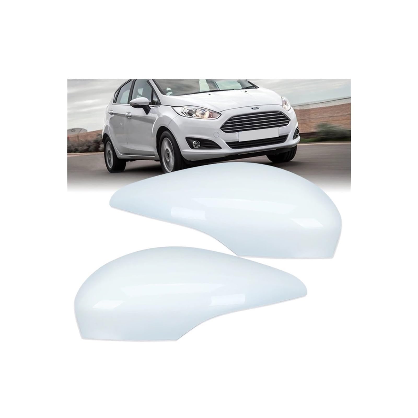 Rückspiegel Abdeckung Für Fiesta Mk7 2008-2017 Auto Flügel Tür Rückansicht Seite Spiegel Abdeckungen Spiegelkappe(1 Pair) von EVEKHAHHRB