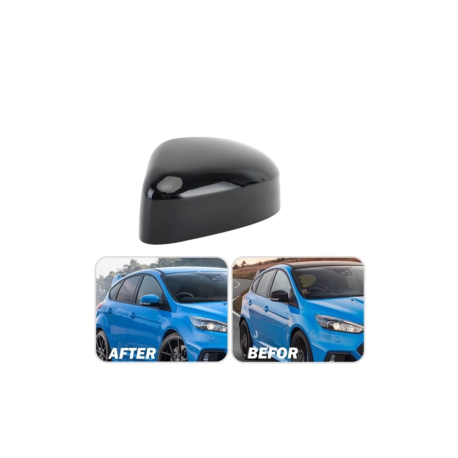 Rückspiegel Abdeckung Für Focus MK2 MK3 Für Mondeo 2008-2017 Auto Seite Rückspiegel Abdeckung Splitter Spiegelkappe(Black Right) von EVEKHAHHRB