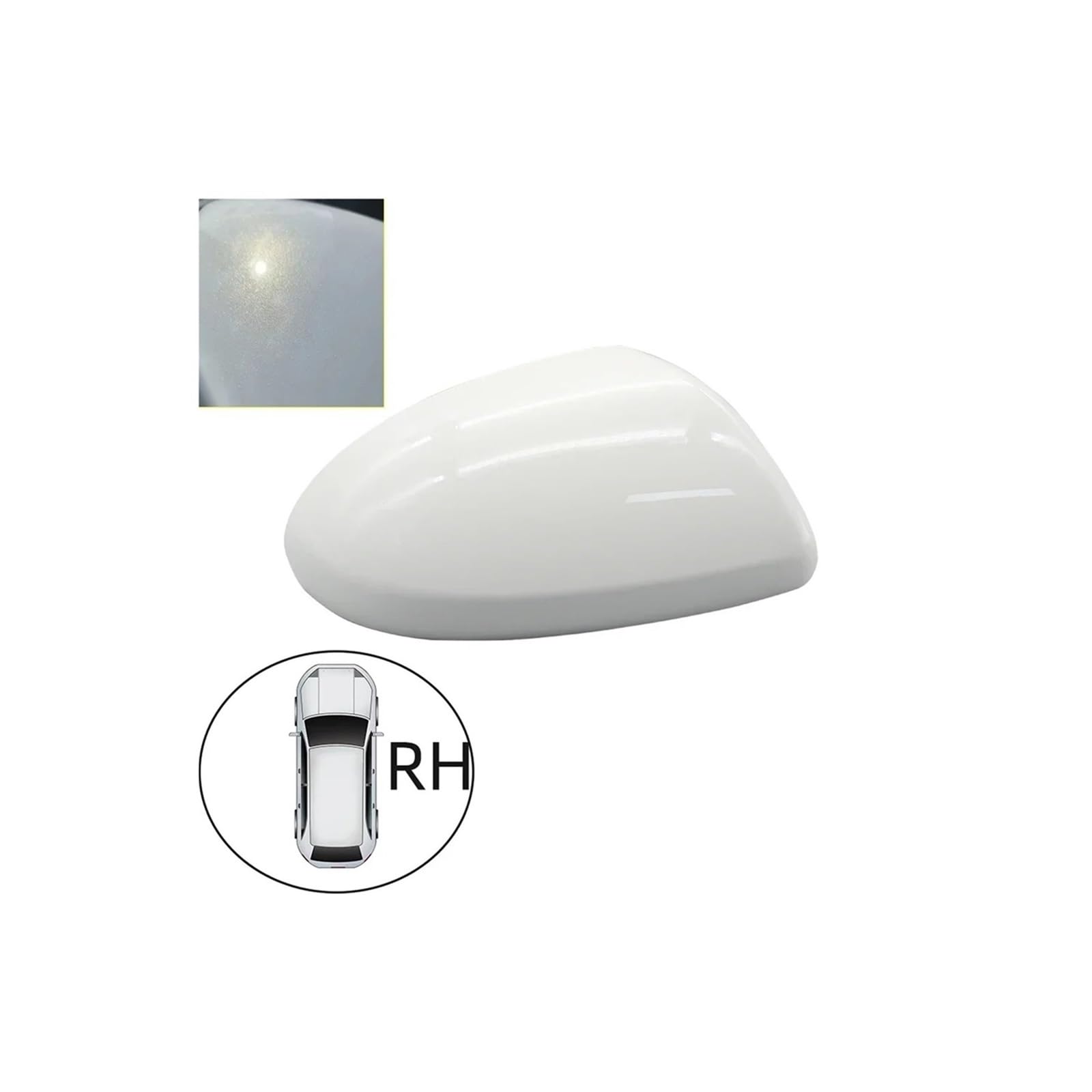 Rückspiegel Abdeckung Für Mazda 3 Für Axela BL 2009 2010 2011 2012 2013 Auto Rückspiegel Abdeckung Shell Gehäuse Spiegelkappe(Pearl White RH) von EVEKHAHHRB