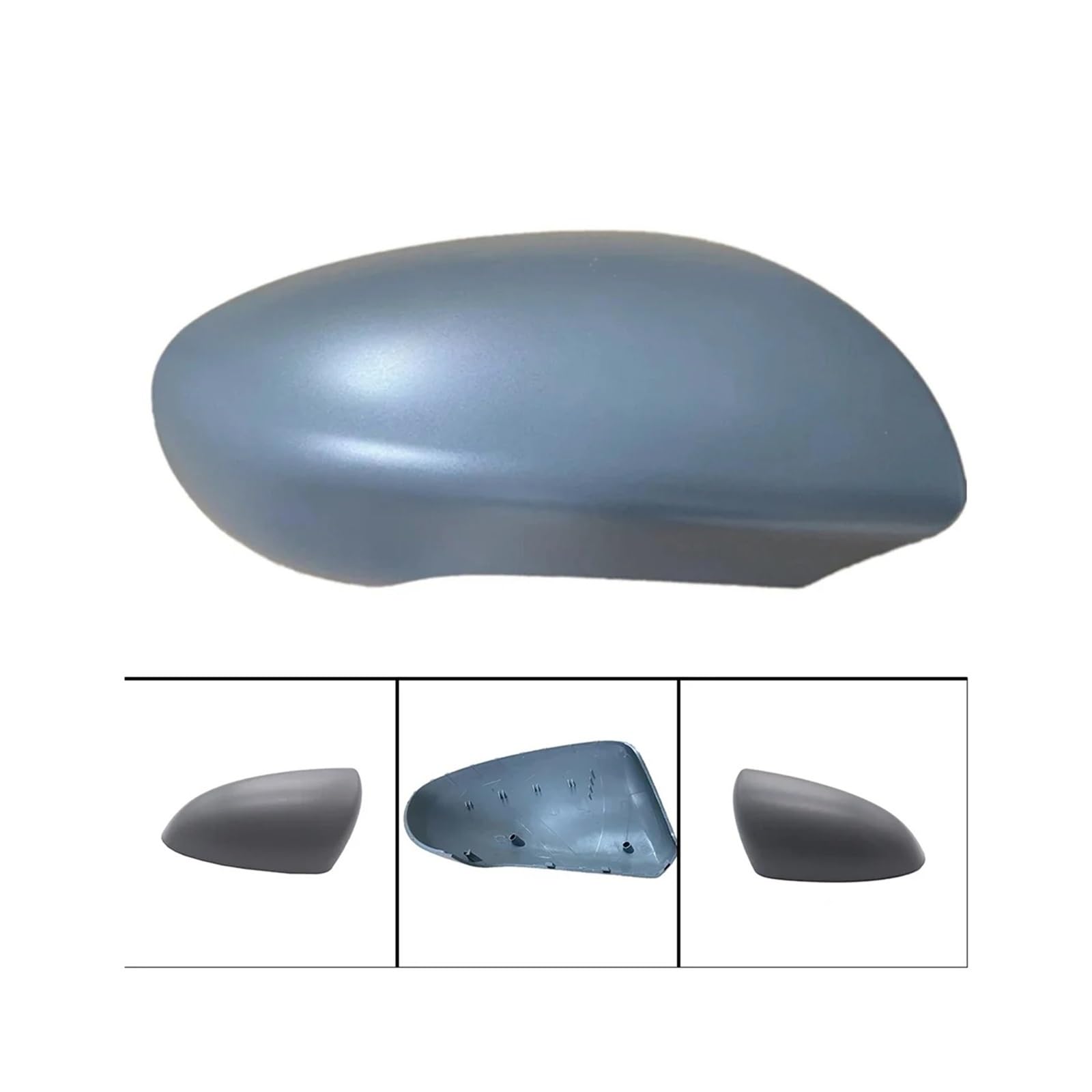 Rückspiegel Abdeckung Für Qashqai 2007-2014 Auto Rückansicht Flügel Spiegel Abdeckung Links Rechts Schwarz Primer Grau Spiegelkappe(Gray Unpaint Right) von EVEKHAHHRB