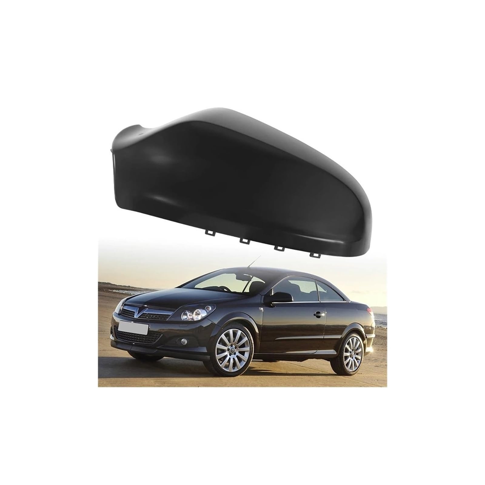 Rückspiegel Abdeckung Für Vauxhall Für Opel Für Astra H MK5 Für Saturn Für Holden Für Astra 2004-2009 Auto-Rückspiegelabdeckung Spiegelkappe(Left Primed Black) von EVEKHAHHRB