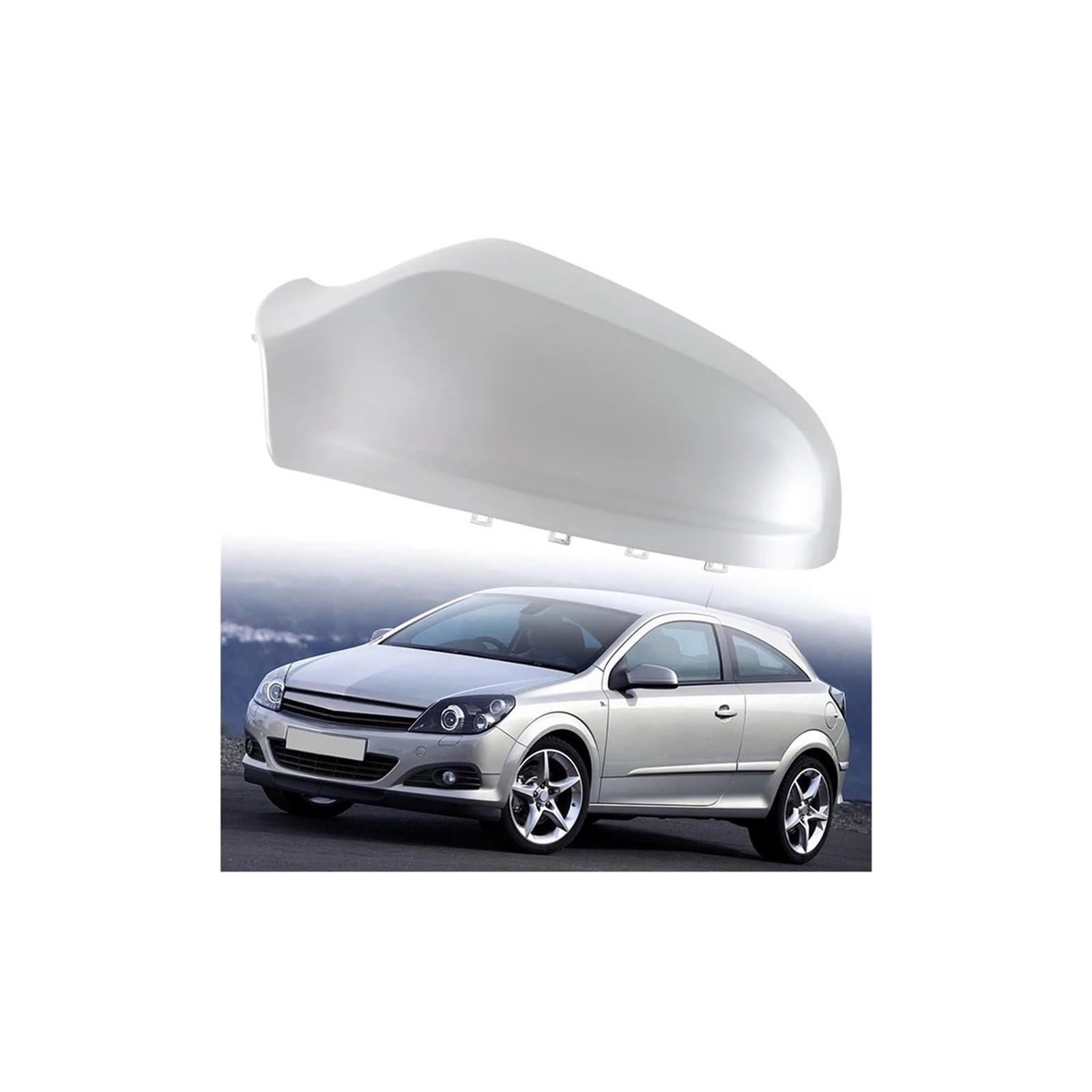 Rückspiegel Abdeckung Für Vauxhall Für Opel Für Astra H MK5 Für Saturn Für Holden Für Astra 2004-2009 Auto-Rückspiegelabdeckung Spiegelkappe(Left Sliver Gray) von EVEKHAHHRB