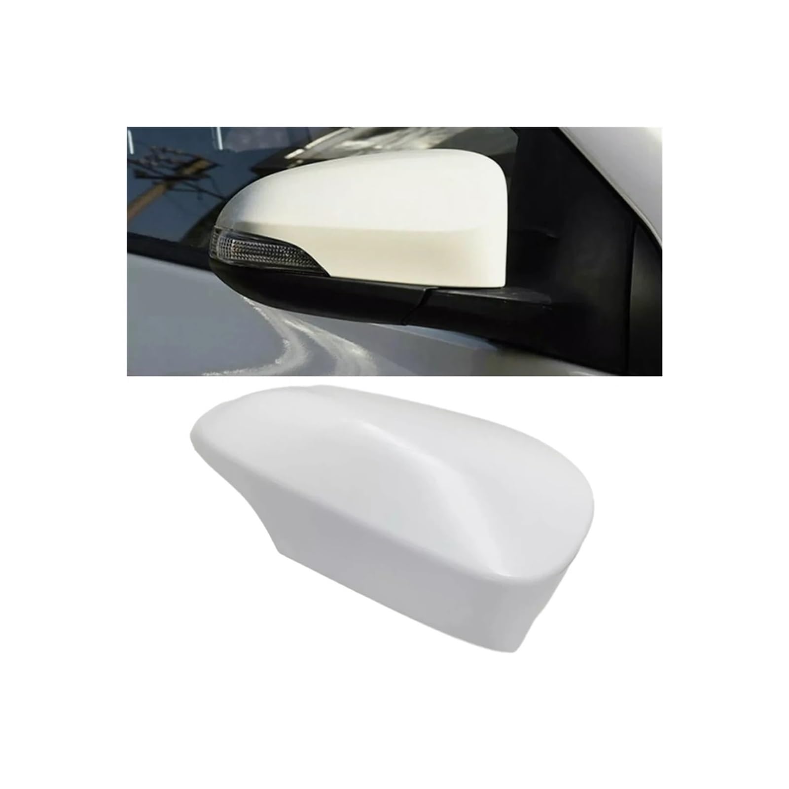 Rückspiegel Abdeckung Für Yaris 2012 2013 2014 2015 2016 2017 2018 2019 Auto Seite Flügel Rückspiegel Abdeckung Links Rechts Spiegelkappe(R White Unpainted) von EVEKHAHHRB