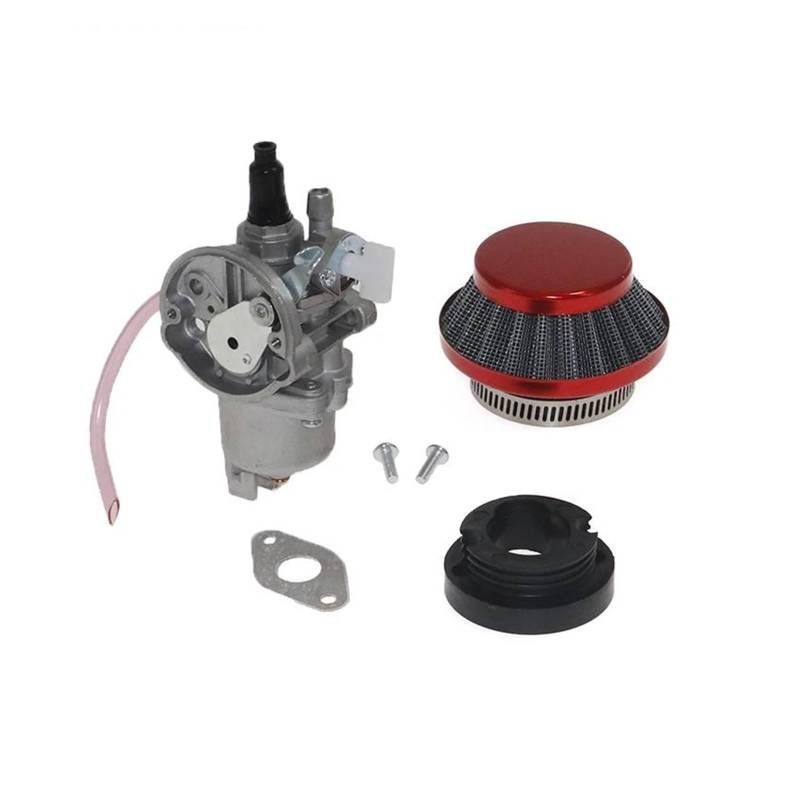 Vergaser Carb Für 47cc 49cc 44mm Vergaser Mit Luftfilter Motor Dirt Pit Pocket Bike ATV Quad Go Kart Vergaser Kit(40-6 Carb Red Set) von EVEKHAHHRB