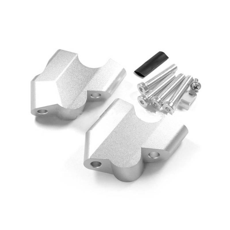 Riser Lenkerhalterung Motorrad Zubehör Lenker Riser Drag Griff Bar Clamp Verlängern Adapter Für Ducati Für DesertX Für DESERTX 2022 2023 Motorrad Lenker Steigklemme(Silver) von EVEPSUYMPN