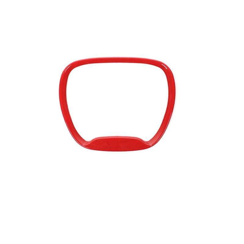 EVERETTE Carbon-Faser-Zubehör passend for Dodge Challenger 2015–2019, Auto-Lenkrad-Dekor-Abdeckungsaufkleber (Color : Red Ring) von EVERETTE