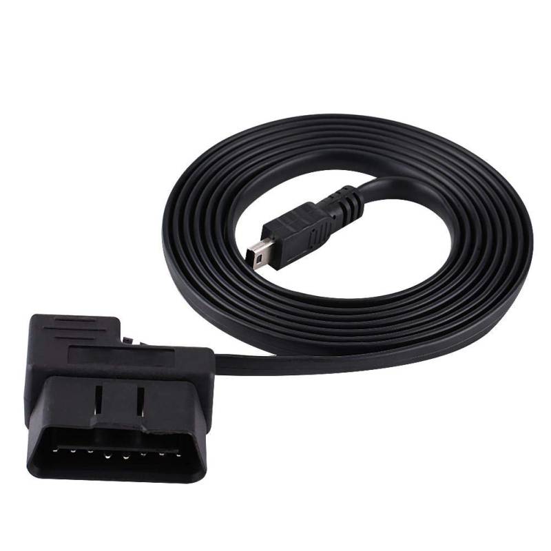 16-poliges OBD-II-USB-Kabel, 180-cm-Auto-OBD-II-OBD2-EOBD-16-poliger Diagnose-Verlängerungsadapter für Mini-USB-Kabel von EVGATSAUTO