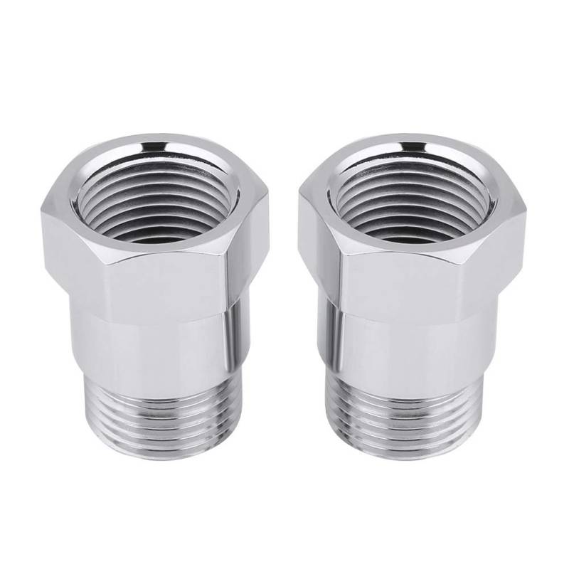 2Pcs Sauerstoffsensor Adapter 32mm M18 * 1,5 O2 Sauerstoffsensor Extender Extension Spacer Bungs Adapter Silber von EVGATSAUTO