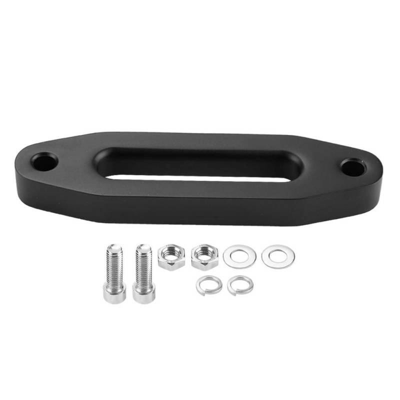 6 "Aluminium Hawse Fairlead Synthetisches Windenseilkabel Kabelführungsführung Synthetisches Windenseilkabel ATV - Schwarz von EVGATSAUTO