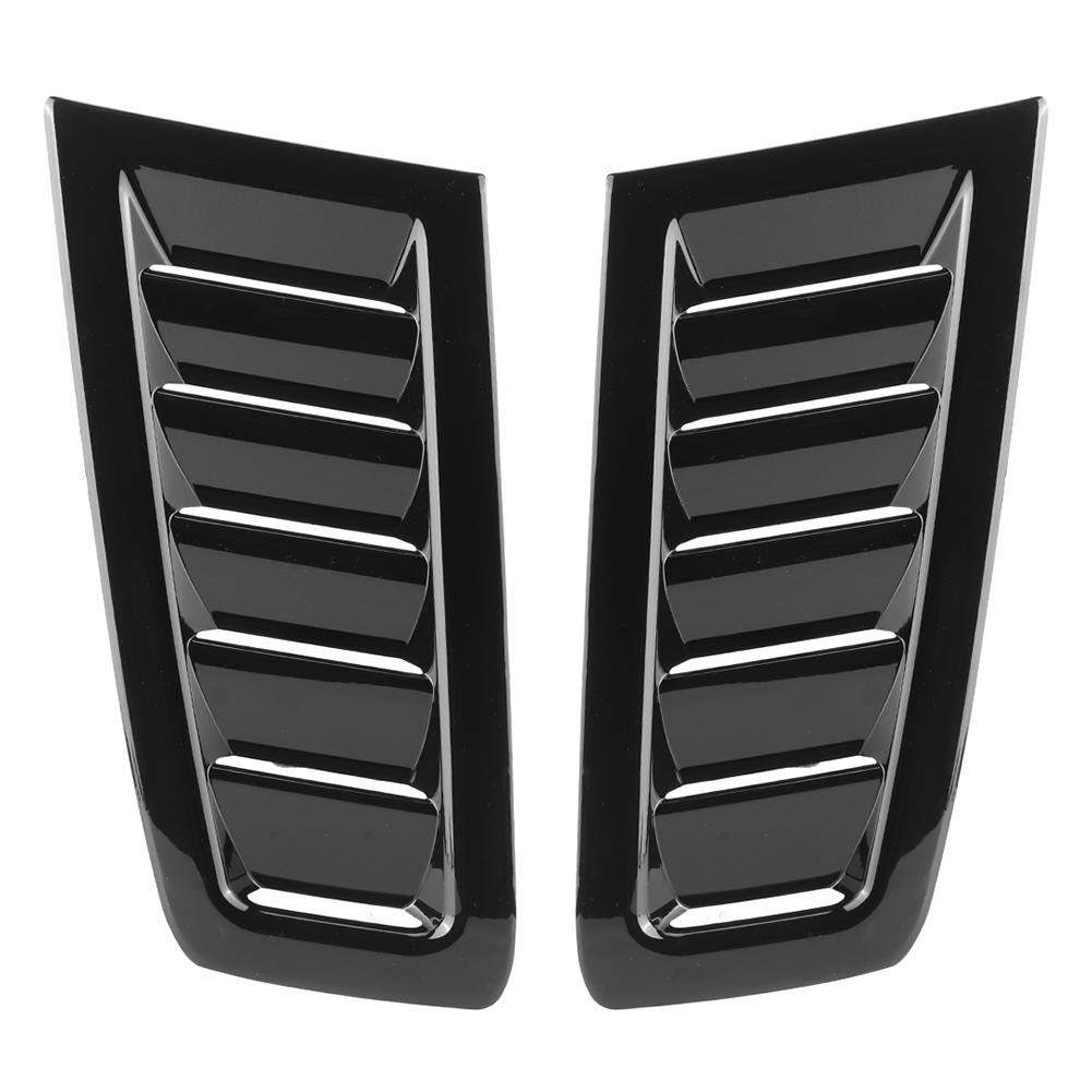 1 Paar Motorhaubenentlüftung, Auto Auto ABS Motorhaube Lüftung Modifiziertes Zubehör Passend für Focus RS MK2(Glänzend schwarz) von EVGATSAUTO