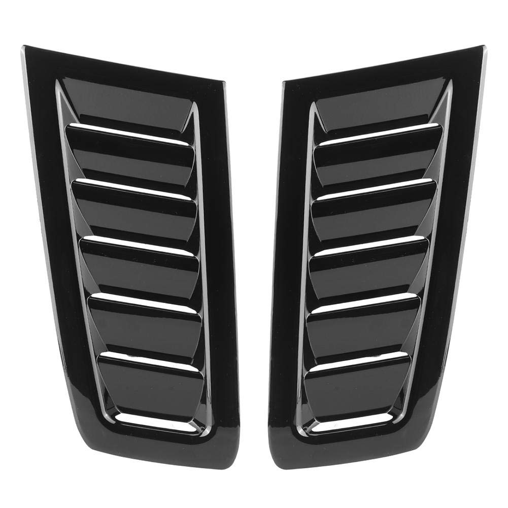 1 Paar Motorhaubenentlüftung, Auto Auto ABS Motorhaube Lüftung Modifiziertes Zubehör Passend für Focus RS MK2(Glänzend schwarz) von EVGATSAUTO