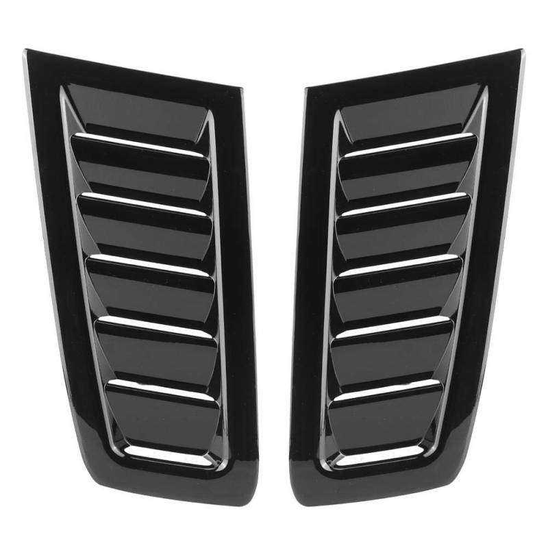 1 Paar Motorhaubenentlüftung, Auto Auto ABS Motorhaube Lüftung Modifiziertes Zubehör Passend für Focus RS MK2(Glänzend schwarz) von EVGATSAUTO