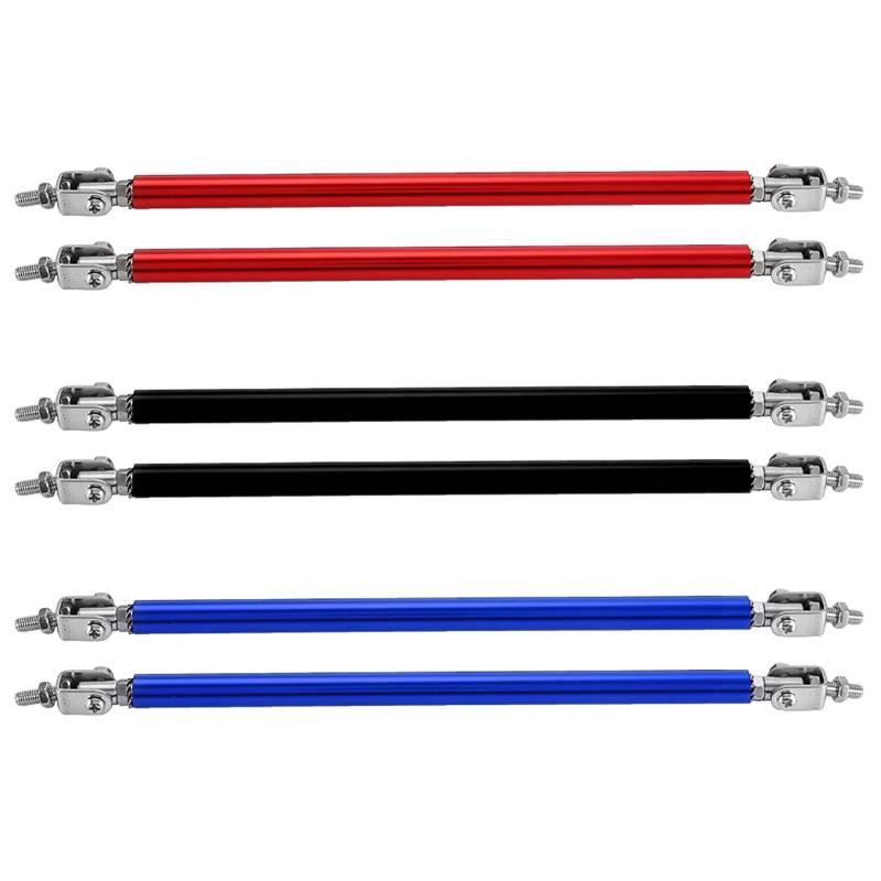 EVGATSAUTO Auto Front Stoßstange Stützstange 20cm, 1 Paar Front Stoßstange Lip Splitter Federbeinstange Spurstütze Auto Modifikation Stützstange 7,87 Zoll(Schwarz) von EVGATSAUTO