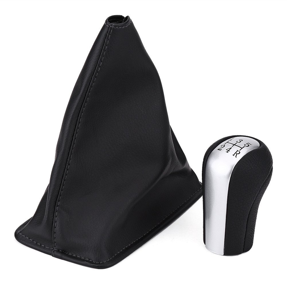 EVGATSAUTO Car 5-Gang-Schalthebelknopf Knüppelkopf Schalthebel Gaiter Boot Fit für ab 1998-2009 EVGATSAUTO Car 5-Gang-Schalthebelknopf Knüppelkopf Schalthebel Gaiter Boot Fit für ab 1998-2009 von EVGATSAUTO