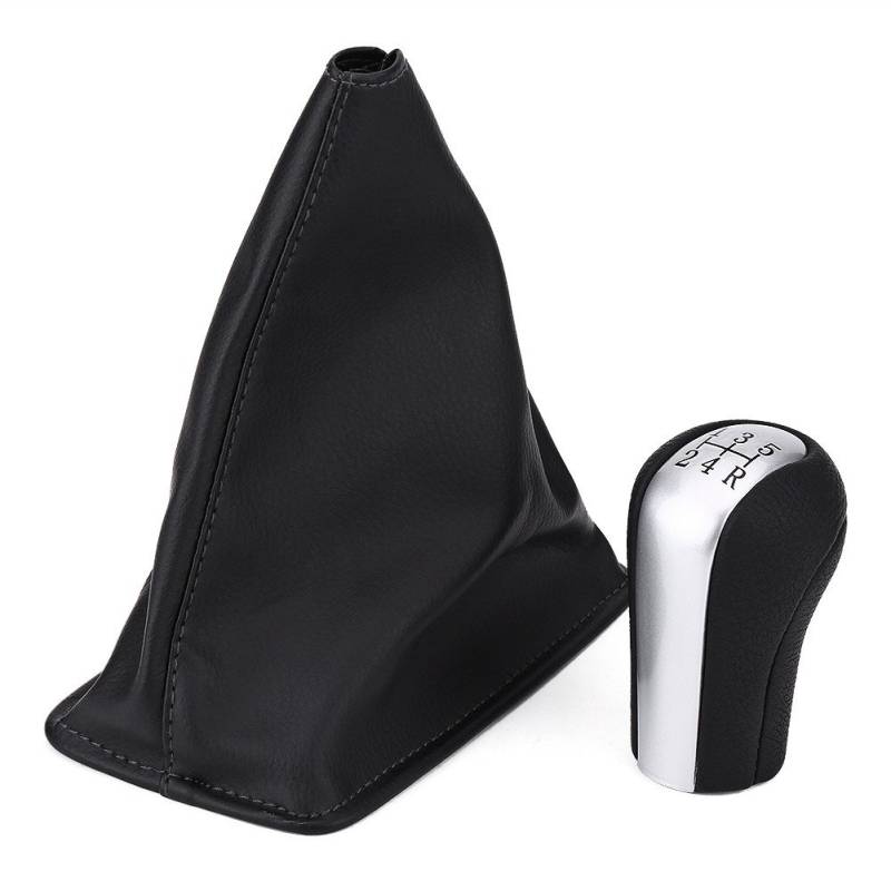 EVGATSAUTO Car 5-Gang-Schalthebelknopf Knüppelkopf Schalthebel Gaiter Boot Fit für ab 1998-2009 von EVGATSAUTO