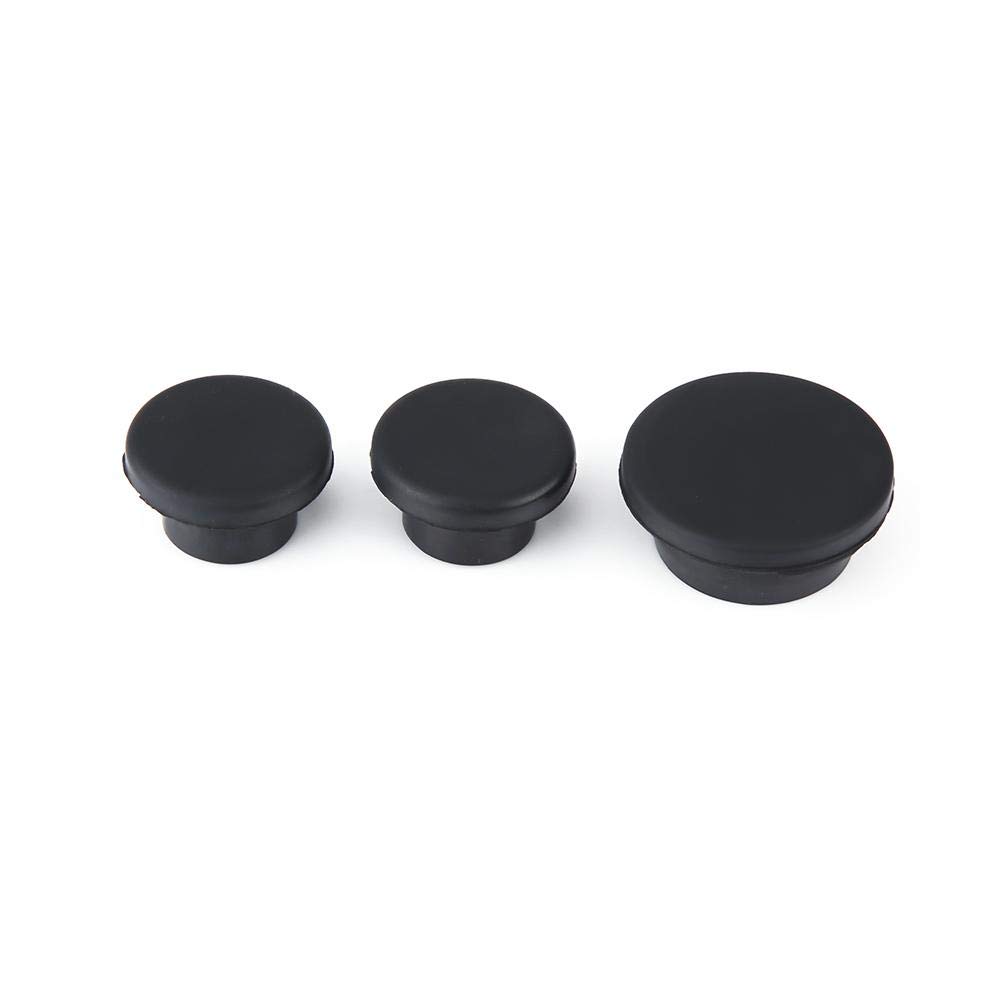 EVGATSAUTO Ersatz 3Pcs Auto Heckklappe Gummistopfen für Wrangler JK 2007-2018 Reserveradträger Delete Black von EVGATSAUTO