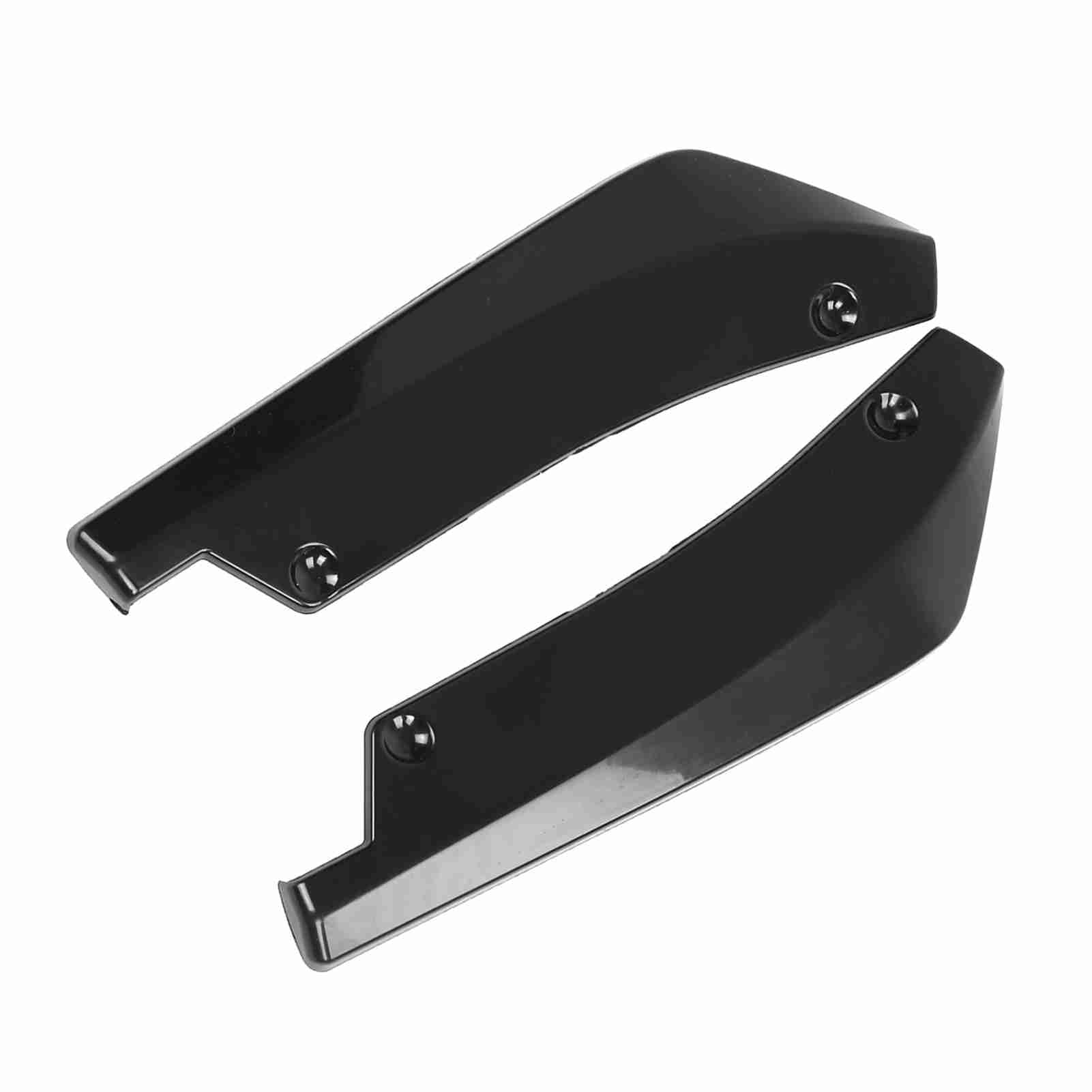 EVGATSAUTO Heckstoßstangenlippe Unifür Versal Car Modified Heckstoßstange Canard Diffusor Spoiler Lip Splitter Flossen Schutz Splitter Spoiler 1 Paar(Schwarz) von EVGATSAUTO