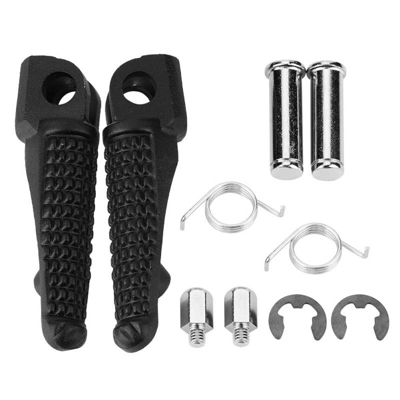 EVGATSAUTO 1 Paar Motorrad Fußrasten Front für ZX-6R, ZX-7R, ZX-9R, ZX-10R, ZX-12R, Z1000 | Hochwertige Alu-Fußrasten | Einfacher Einbau | Komfort & Sicherheit von EVGATSAUTO