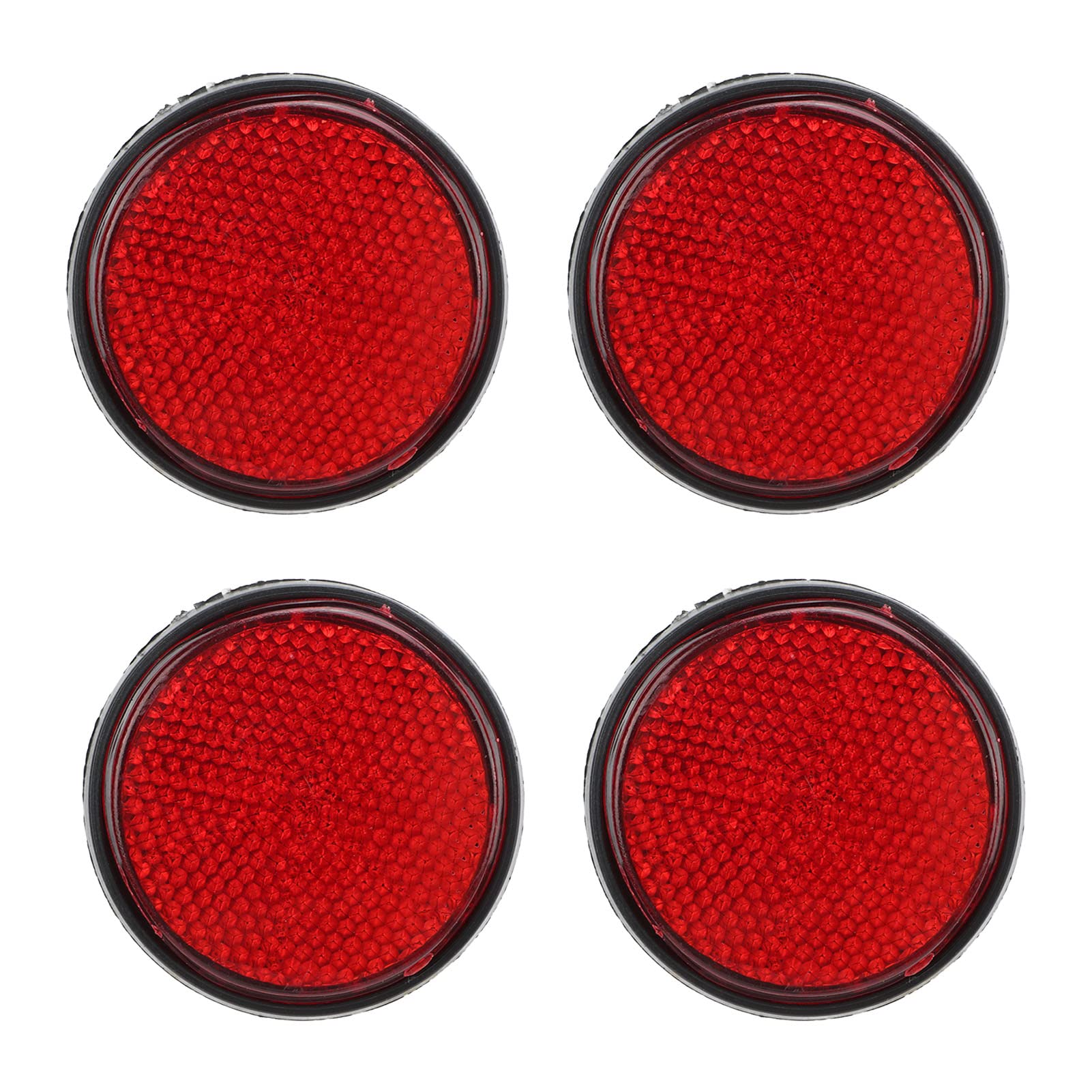 Runde Reflektoren für Motorräder, 4 Stück, 2 Zoll, Runde Warnreflektoren für Fahrräder, Rot, für Sattelschlepper, Anhänger, Boote, Pferdeanhänger, Roller Runde Reflektoren für Motorräder, 4 Stück, 2 Zoll, Runde Warnreflektoren für Fahrräder, Rot, für Sattelschlepper, Anhänger, Boote, Pferdeanhänger, Roller von EVGATSAUTO