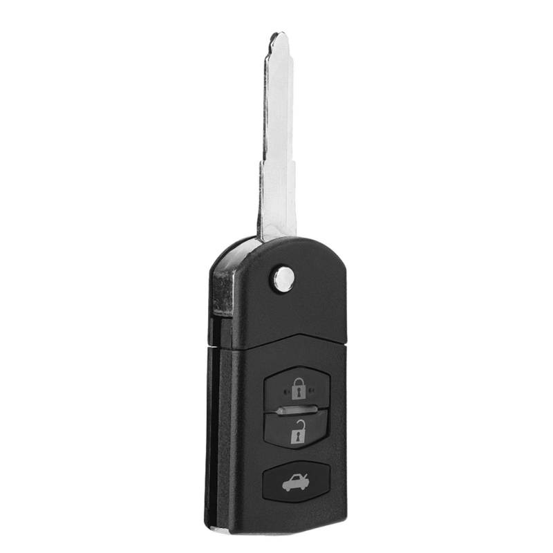 Schlüsseletui, 3 Tasten Flip Folding Remote Autoschlüssel Fall Blade Cover Shell Fit für Mazda 2 3 5 6 RX8 MX5 von EVGATSAUTO