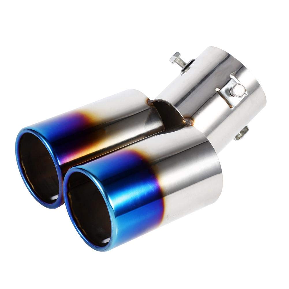 EVGATSAUTO Universal Rear Dual Outlets Auspuff Schalldämpfer Endrohrspitze Endrohr Edelstahl Auto Auspuffendrohrspitze für die meisten Autos mit gebogenem Auspuffrohr mit einem Durchmesser von 38 mm b EVGATSAUTO Universal Rear Dual Outlets Auspuff Schalldämpfer Endrohrspitze Endrohr Edelstahl Auto Auspuffendrohrspitze für die meisten Autos mit gebogenem Auspuffrohr mit einem Durchmesser von 38 mm b von EVGATSAUTO