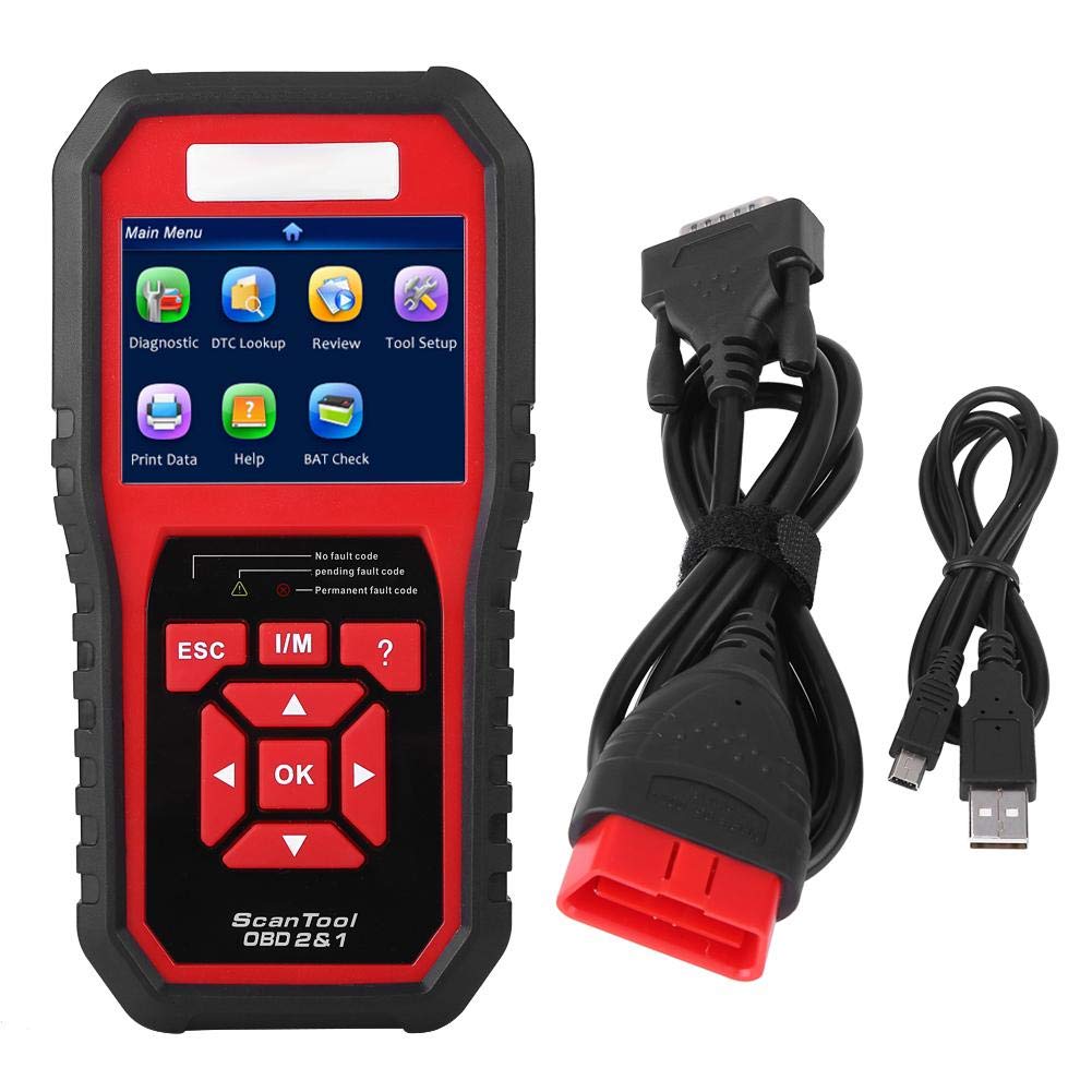 EVGATSAUTO KW850 OBDII OBD2 EOBD Autodiagnosescanner-Tool Fehlercodeleser zum Lesen und Löschen von Motorfehlercodes von EVGATSAUTO