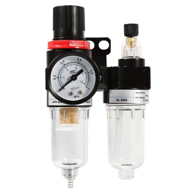 Luftfilter-Druckregler, Öl-Wasser-Abscheider-Falle Luftkompressor Filter Airbrush-Kompressor von EVGATSAUTO