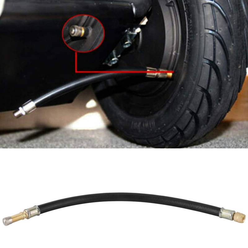 Reifenventilverlängerung, Universal Luftdüsenverlängerungsschlauch Schlauch Reifenventiladapter für Auto Motorrad LKW Wohnmobil von EVGATSAUTO