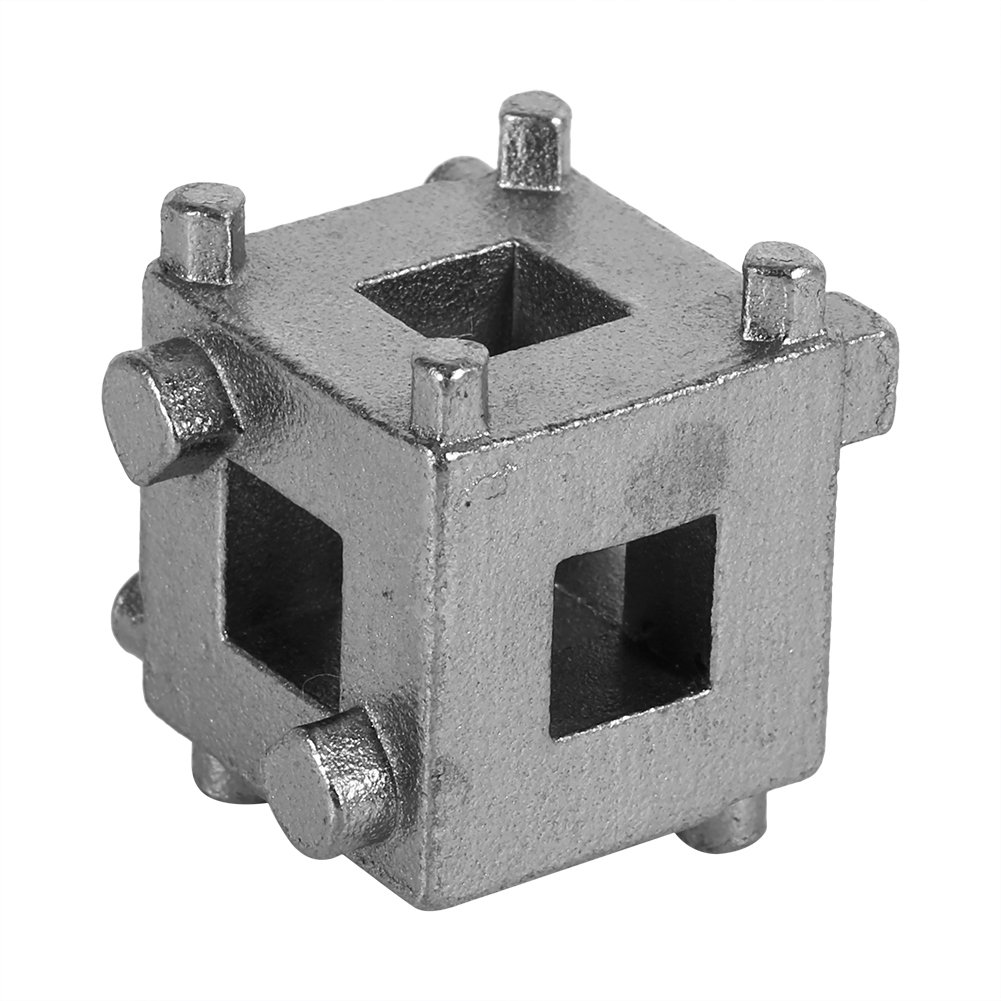 Scheibenbremskolben Werkzeug, Auto hinten Scheibenbremskolben Retraktorwerkzeug Wind Back Cube Bremssattel Adapter Silber von EVGATSAUTO