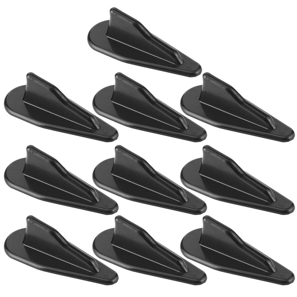 Shark Fin Spoiler, 10 Stück Universal Black Style Autodach Shark Fin Spoiler Wing Kit Vortex Generator von EVGATSAUTO