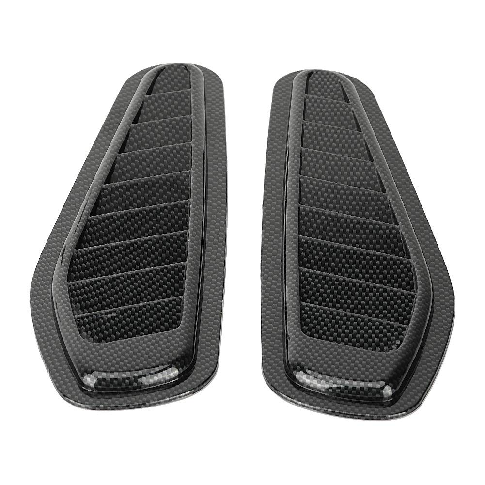 Universal Car Vent Kühlergrill Abdeckung, 2 tlg. Auto Luftstrom Einlass mit Carbonfaser Einlass Dekorative Schaufel Motorhauben Abzugshaube Universal Car Vent Kühlergrill Abdeckung, 2 tlg. Auto Luftstrom Einlass mit Carbonfaser Einlass Dekorative Schaufel Motorhauben Abzugshaube von EVGATSAUTO