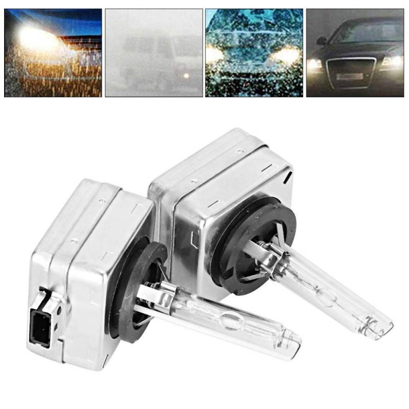 Xenon-Scheinwerferlampen, 2 Stück D1S 35W 6000K Auto-Frontscheinwerfer Xenonlampen-Ersatzlampen von EVGATSAUTO