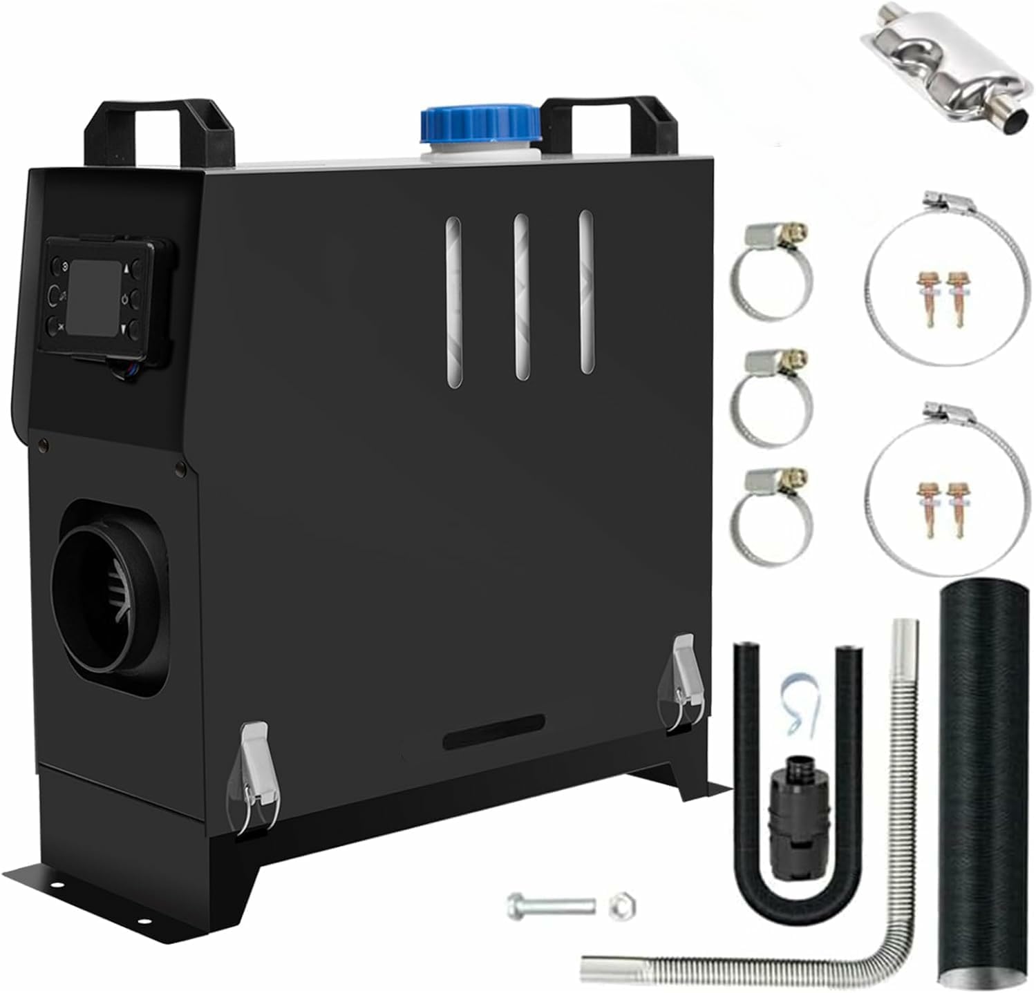 EVGTTI 8KW All-in-One Standhezung Diesel Luft Dieselheizung Energieeffizient, 12V Diesel Lufterhitzer, Leise mit Fernschalldämpfer und LCD Anzeige, Standheizung für Auto RV Boote LKW Wohnmobil Bus von EVGTTI