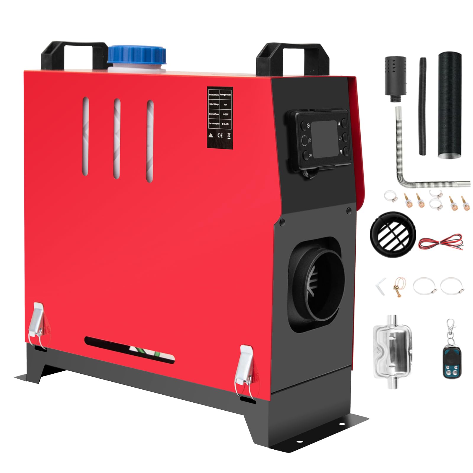 EVGTTI Dieselheizung All-in-One, 8KW 12V, Diesel-Luft-Auto-Parkheizung mit verbessertem LCD-Schalterdisplay und Fernbedienung, schnelles Aufheizen, für Wohnmobil, Garage, LKW, Boot von EVGTTI