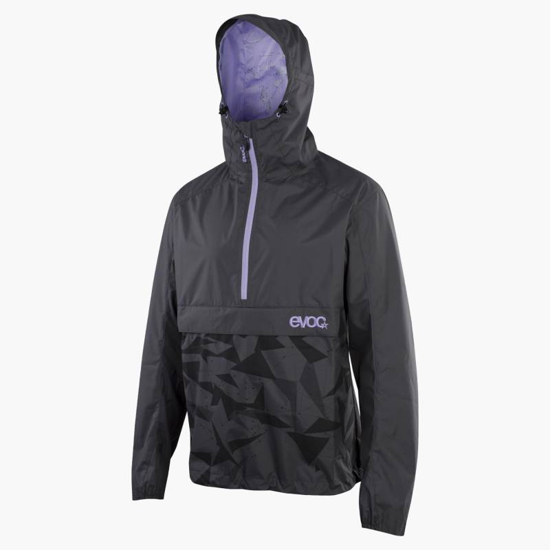 EVOC ANORAK Wind- und wasserabweisende Übergangsjacke Herren & Damen, Windjacke (Multicolour Design, große Bauchtasche, DWR-Beschichtung), Größe: L von EVOC