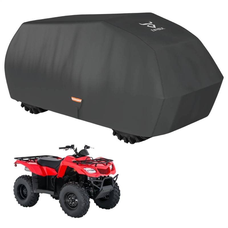 EVRBUL Verbesserte Quad ATV Abdeckplane, ATV Abdeckung, Strapazierfähige Strapazierfähiges 420D-Gewebe Allwetter Abdeckung für 4 Räder, Kompatibel mit Yamaha, Suzuki, Kawasaki.(210 * 120 * 115cm) von EVRBUL